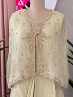 Beautiful Drape Skirt With Handwork Captop Set