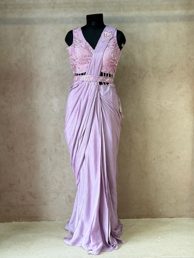 INDO WESTERN DRAPE SAREE