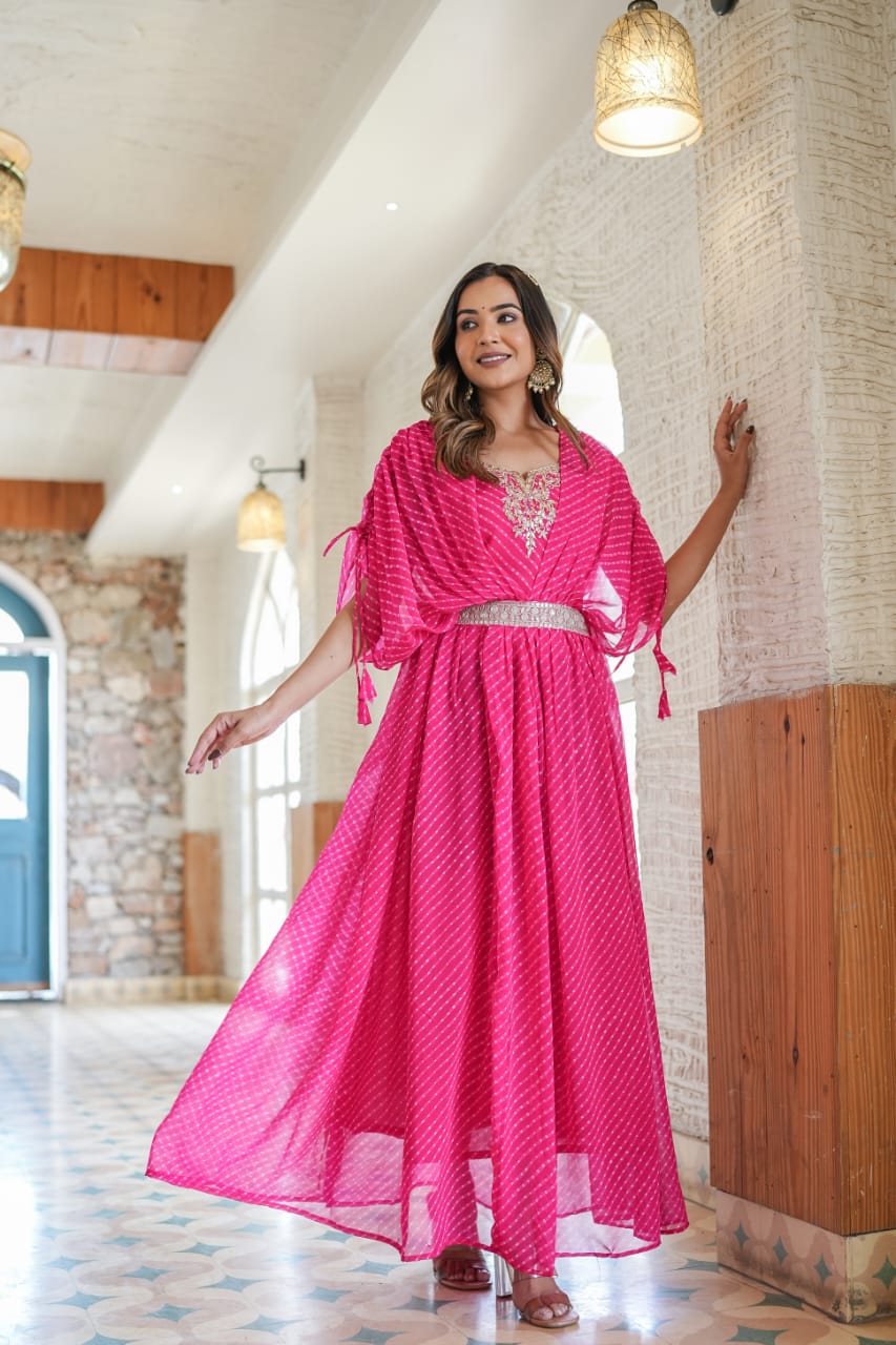 INDO-WESTERN MOTHDA GOWN