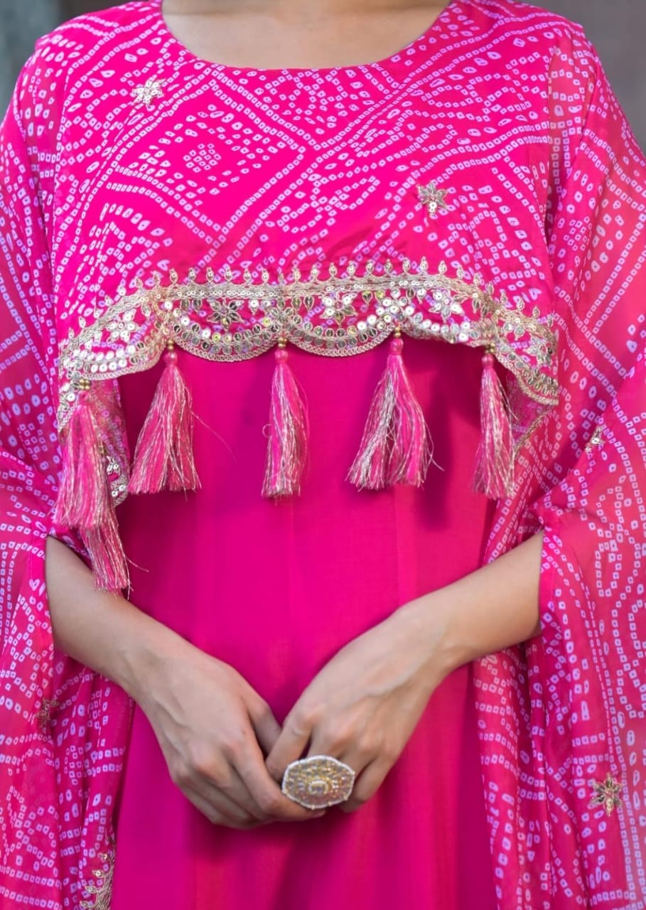 INDO-WESTERN BHANDEJ GOWN