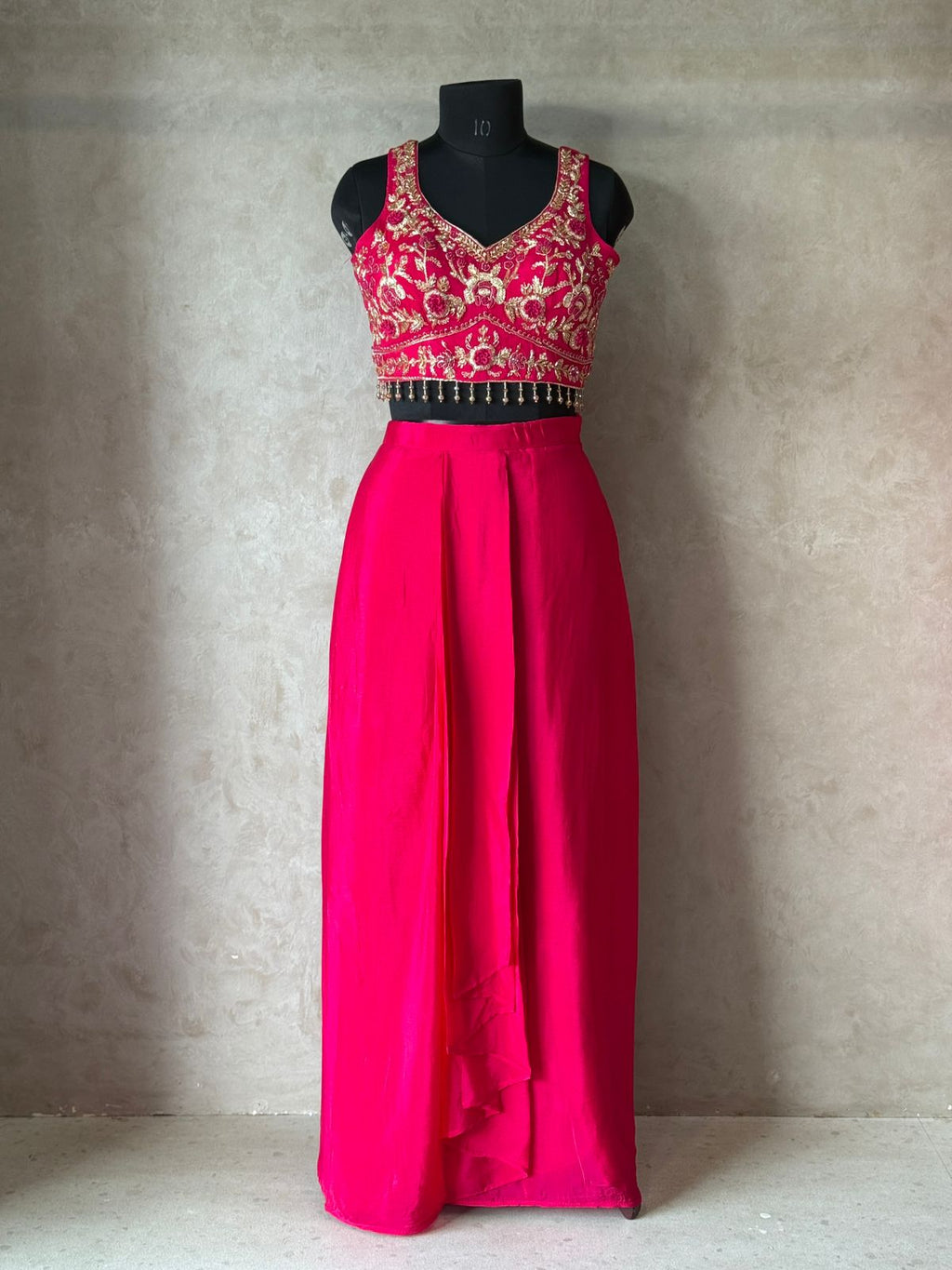 PREMIUM DRAPE SKIRT WITH SHRUG