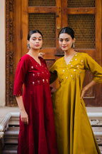 TRENDY TWO PIECE MIRROR WORK SUIT