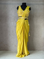 INDO WESTERN DRAPE SAREE