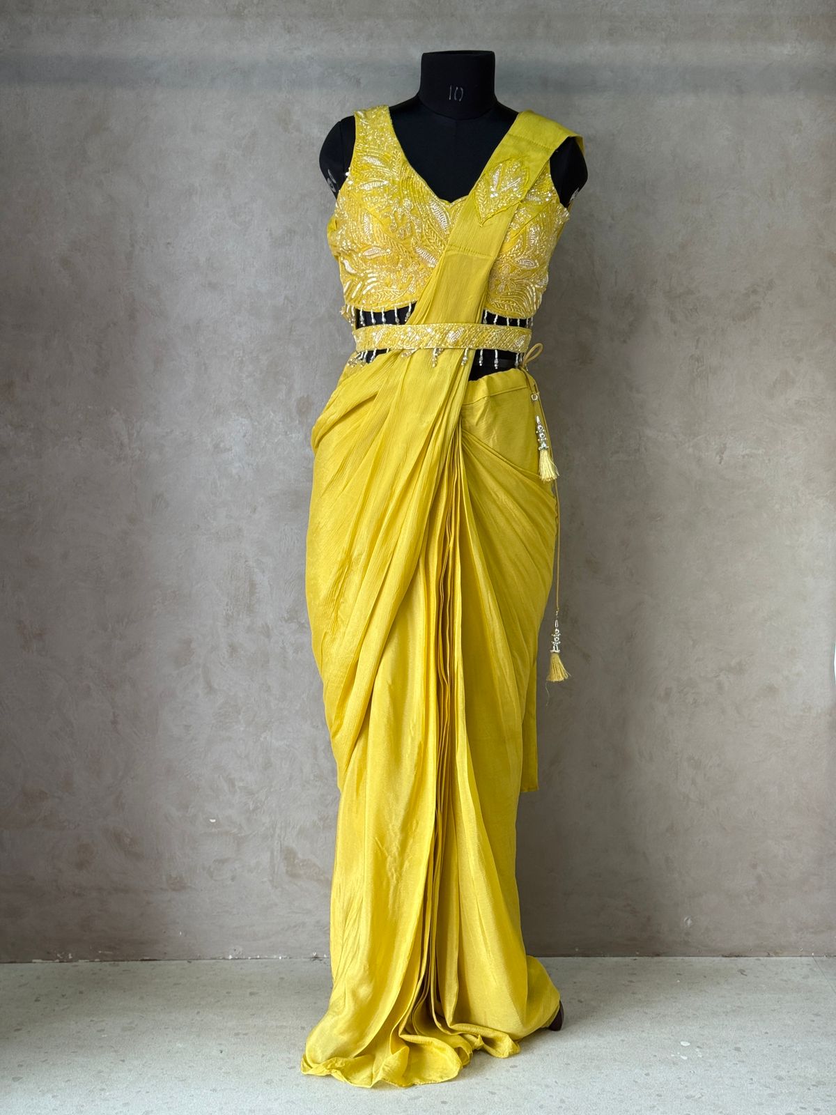 INDO WESTERN DRAPE SAREE