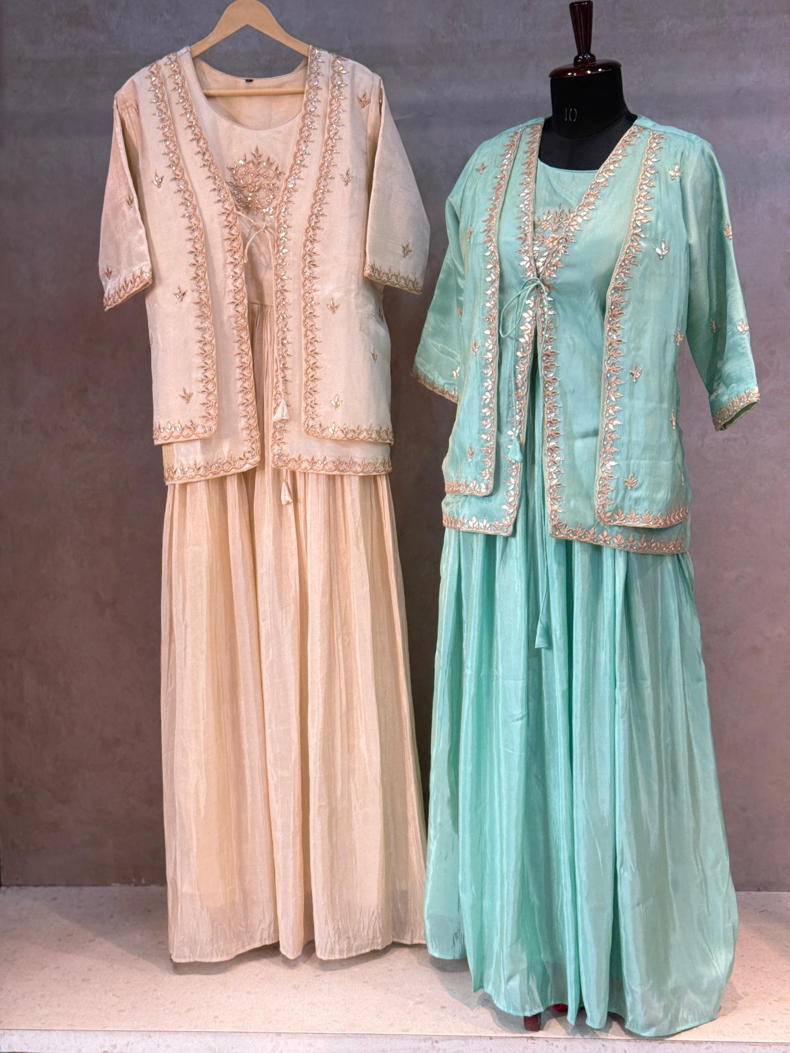 Beautiful Double Jacket Floor Lenth Gown