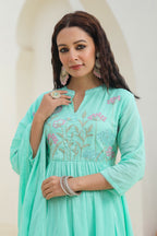 BEAUTIFUL MUL COTTON EMBROIDERED SUIT SET