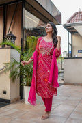 PURE GEORGETTE GOTA PATTI SUIT SET