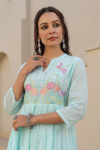 BEAUTIFUL EMBROIDERED MUL COTTON SUIT SET