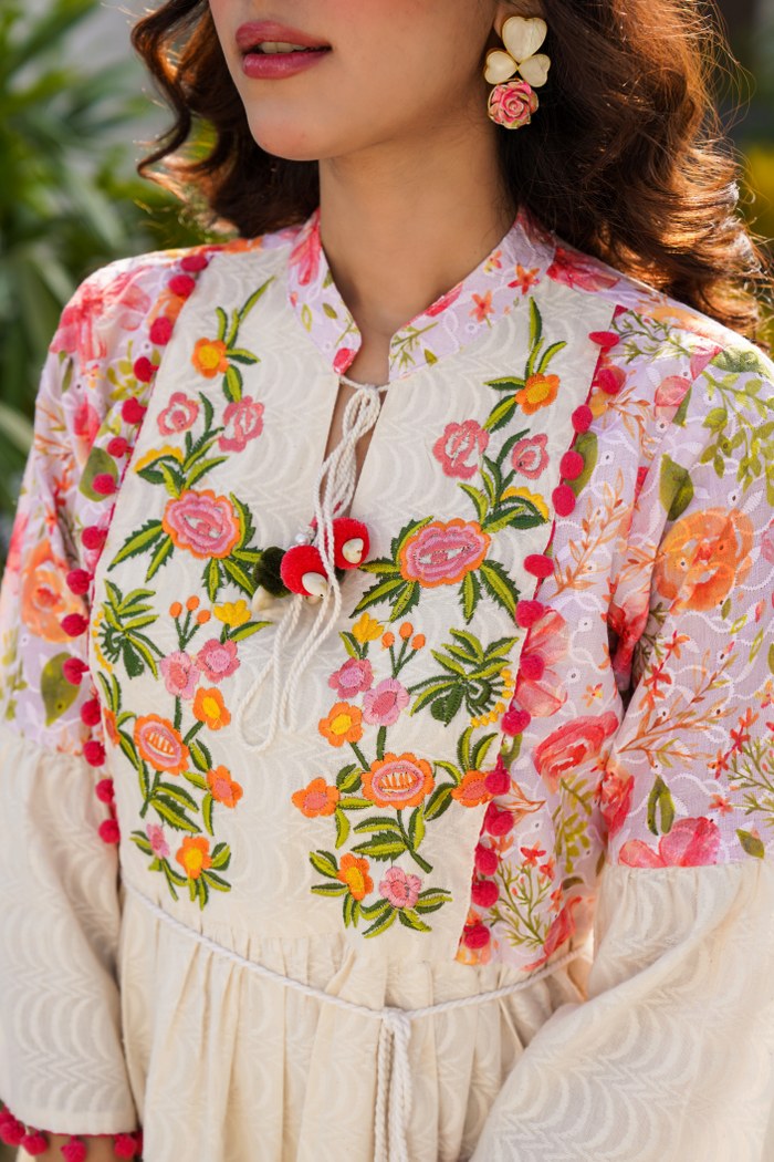 BEAUTIFUL EMBROIDERED MINI ONE PIECE