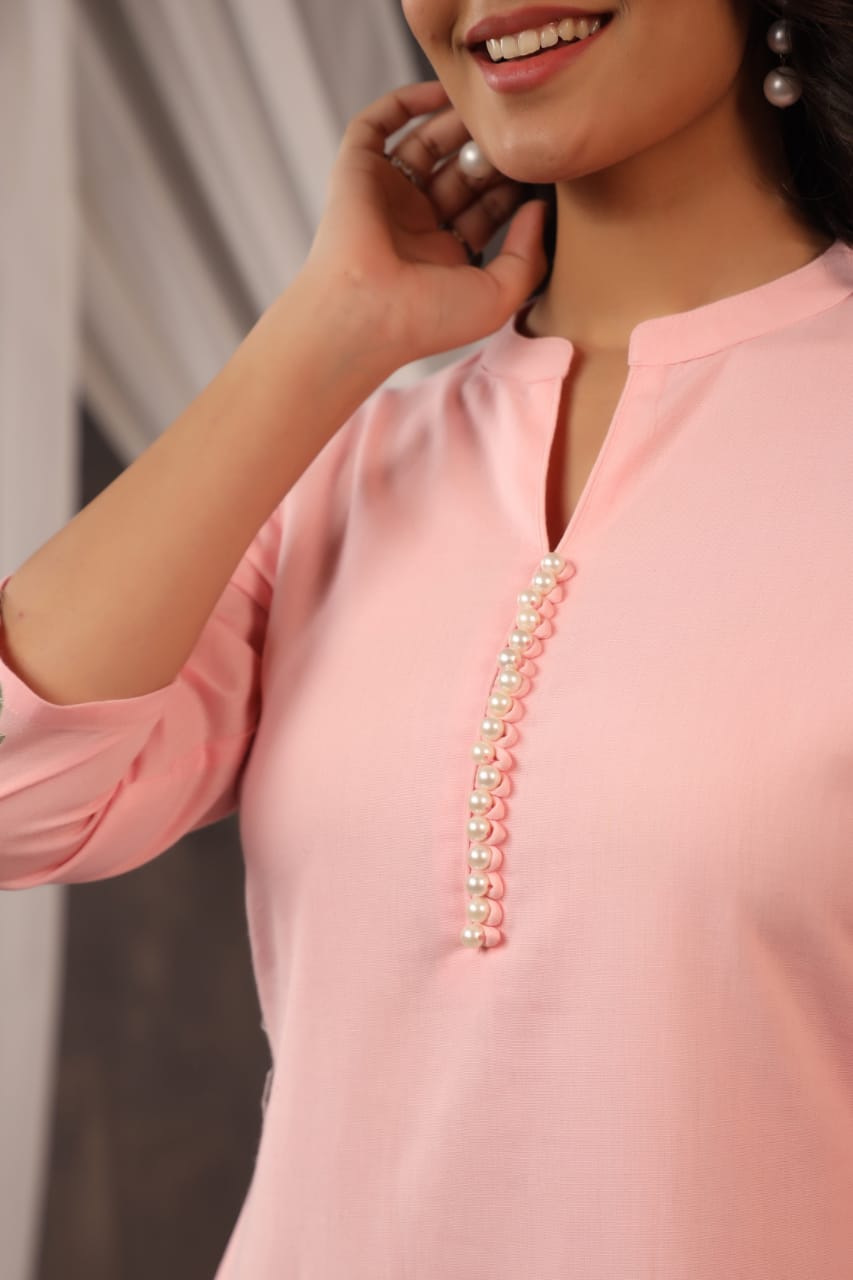 EMBROIDERED KURTA PANT SET