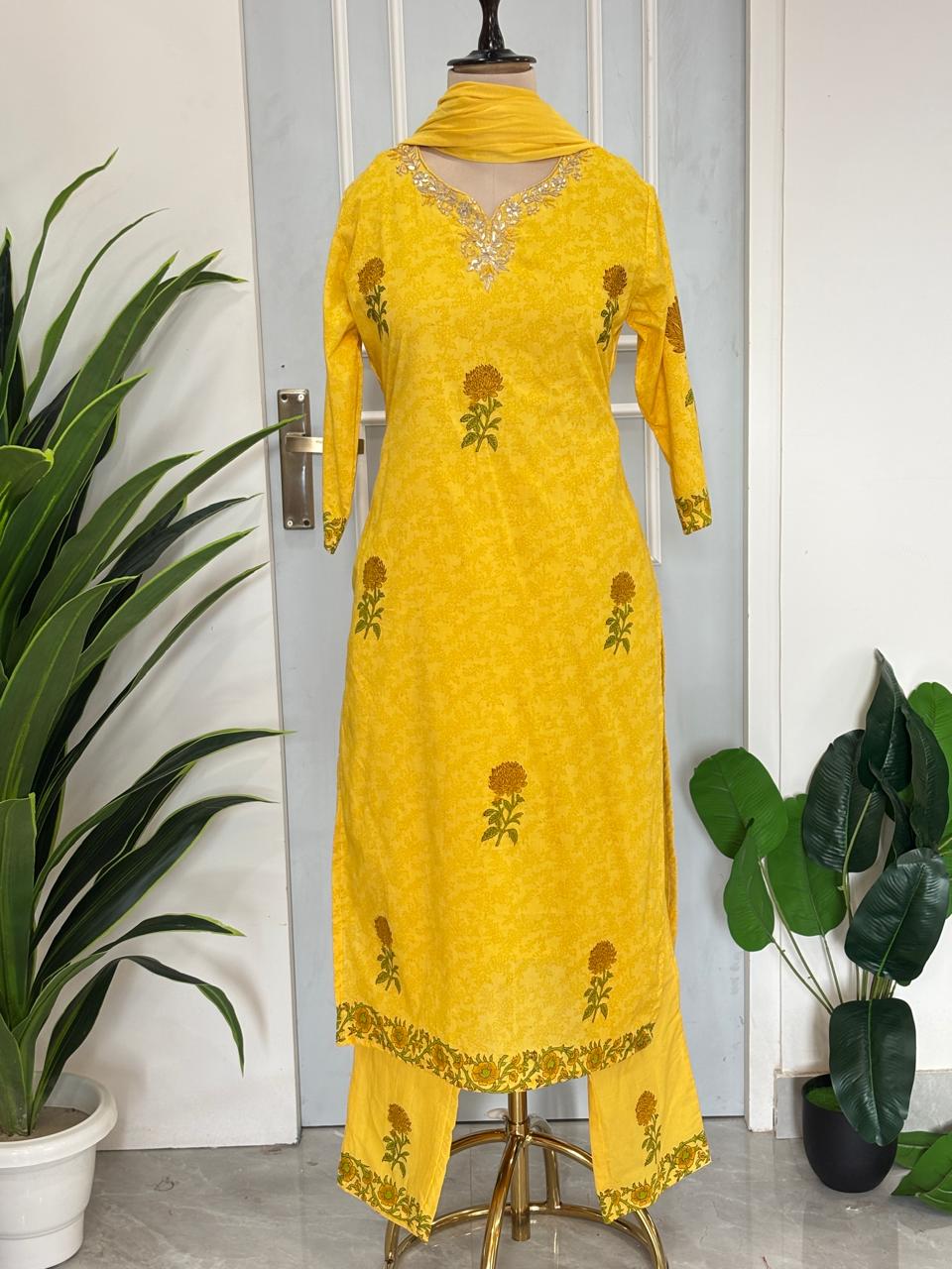 Pure Cotton Handwork Suit Set