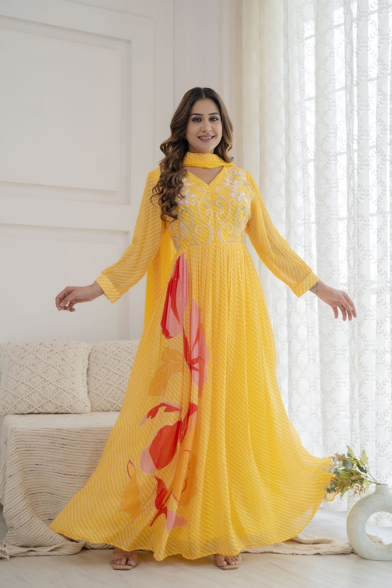 Pure Chinon Floral Gown