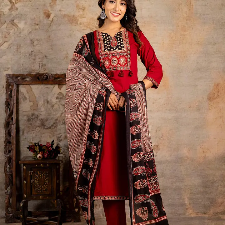 AJRAKH PRINT SUIT SET - Master