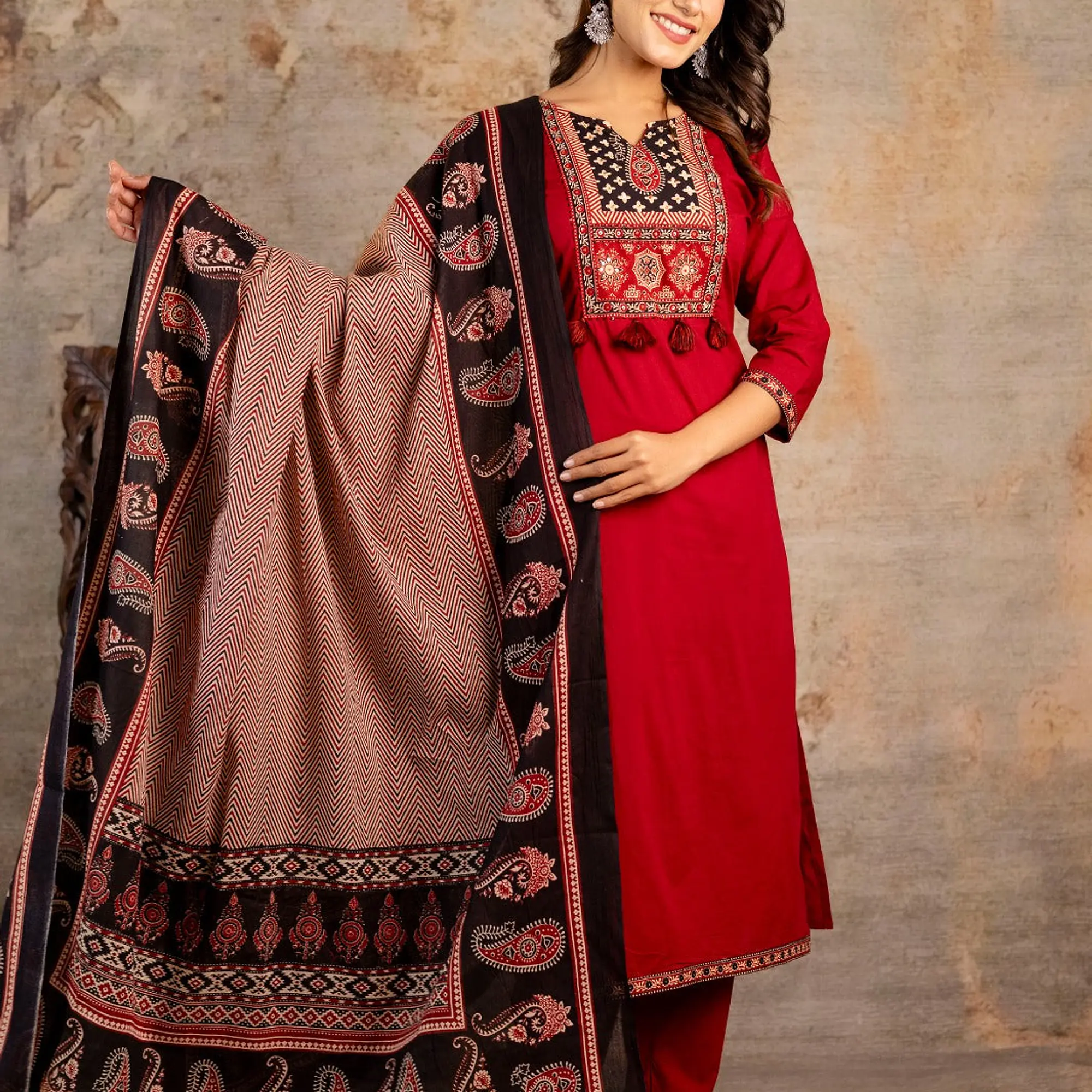 AJRAKH PRINT SUIT SET - Master