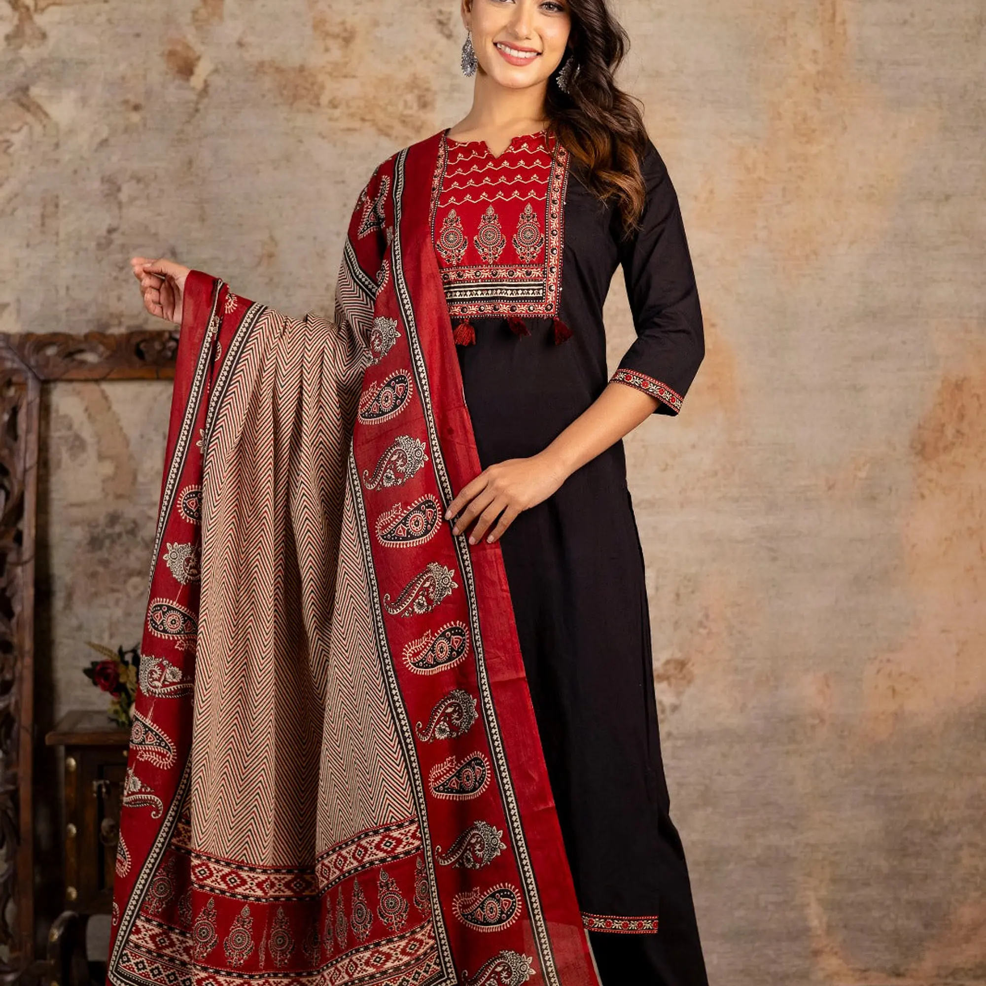 AJRAKH PRINT SUIT SET - Master