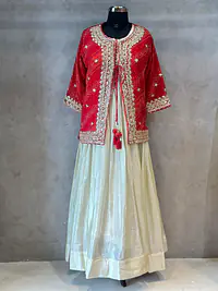 INDO-FUSION GOTA PATTI HANDWORK JACKET SET - Master