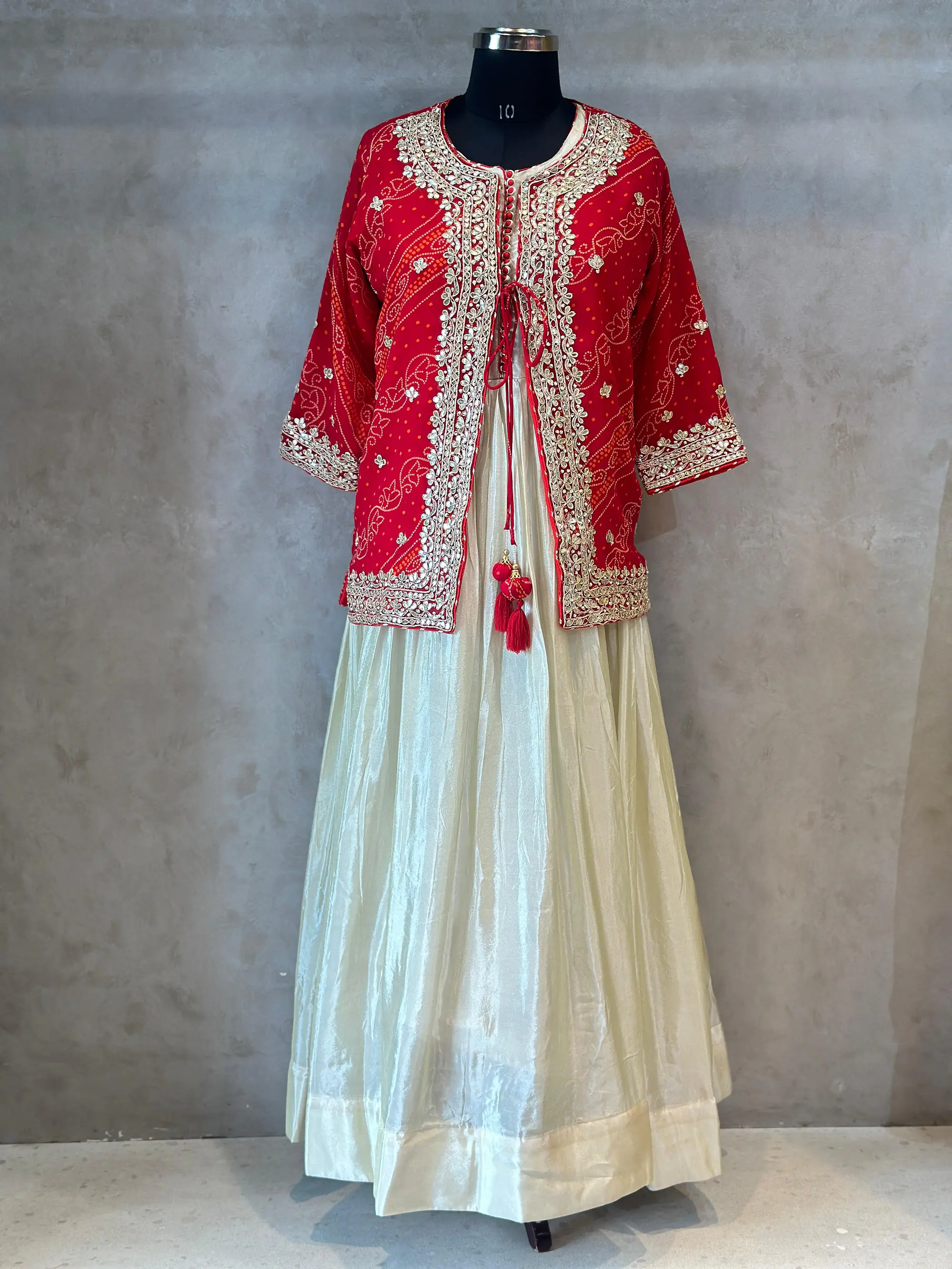 INDO-FUSION GOTA PATTI HANDWORK JACKET SET - Master