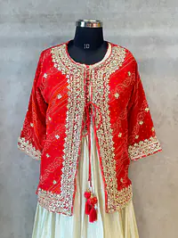 INDO-FUSION GOTA PATTI HANDWORK JACKET SET - Master