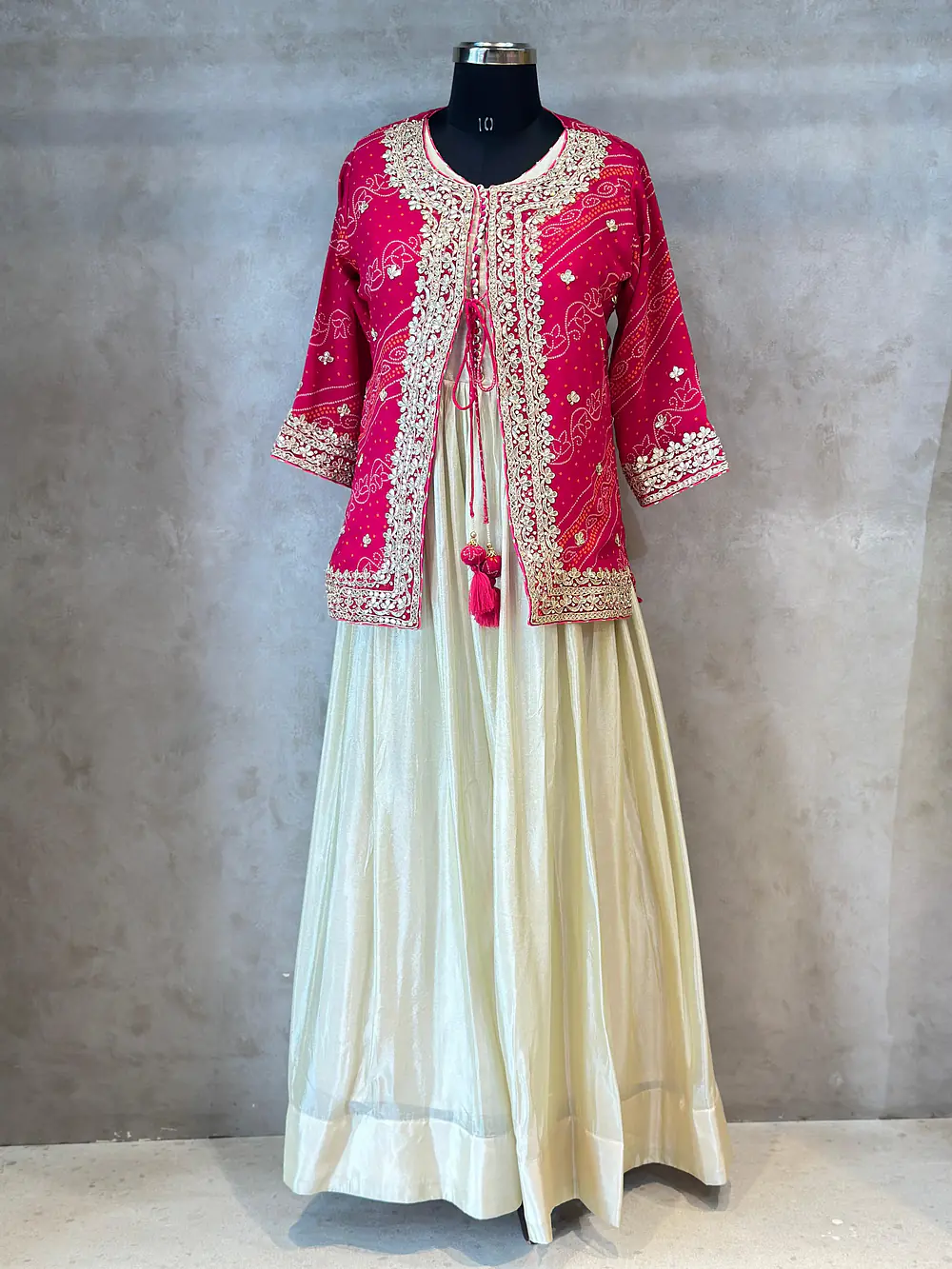 INDO-FUSION GOTA PATTI HANDWORK JACKET SET - Master