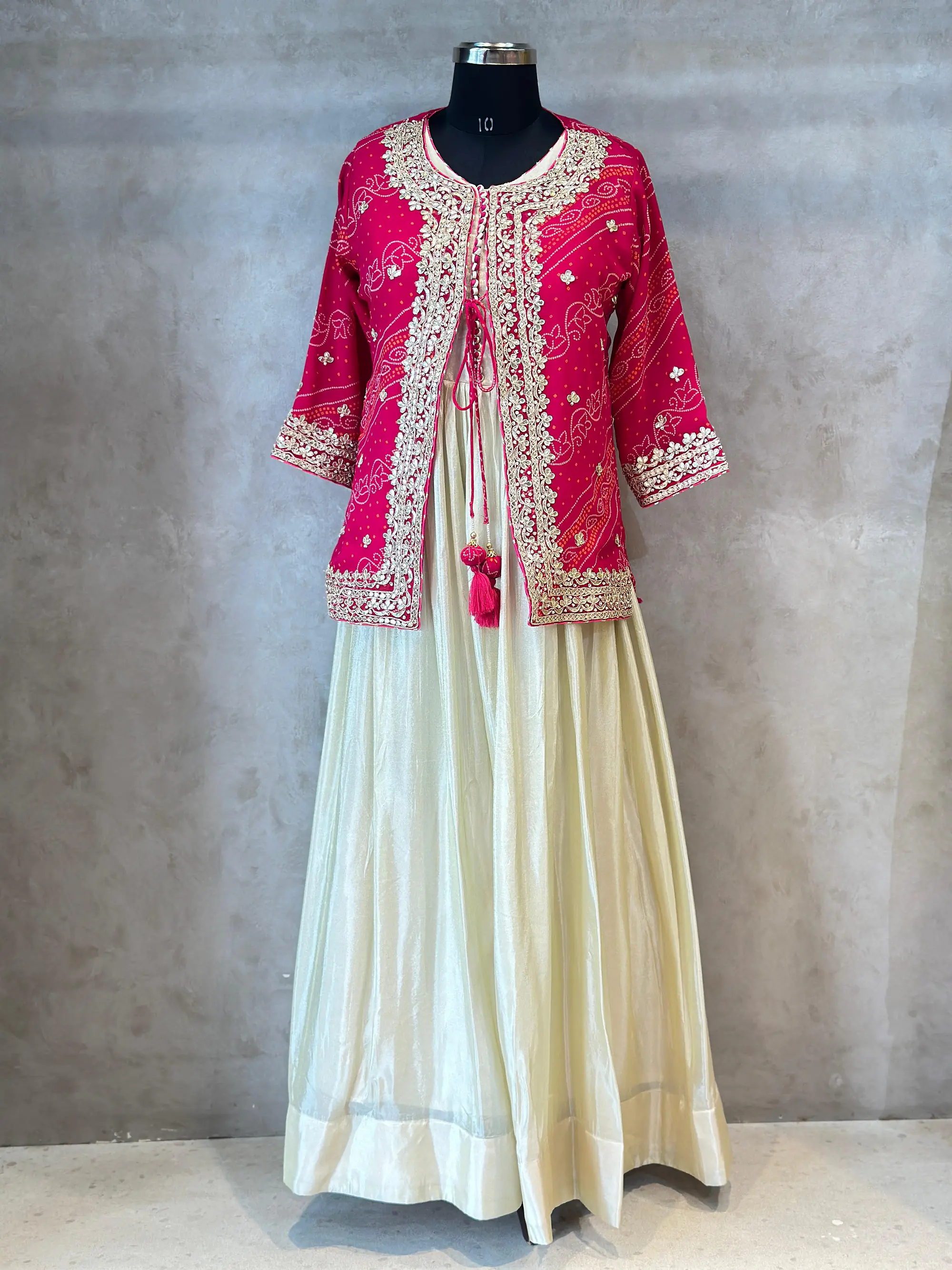 INDO-FUSION GOTA PATTI HANDWORK JACKET SET - Master