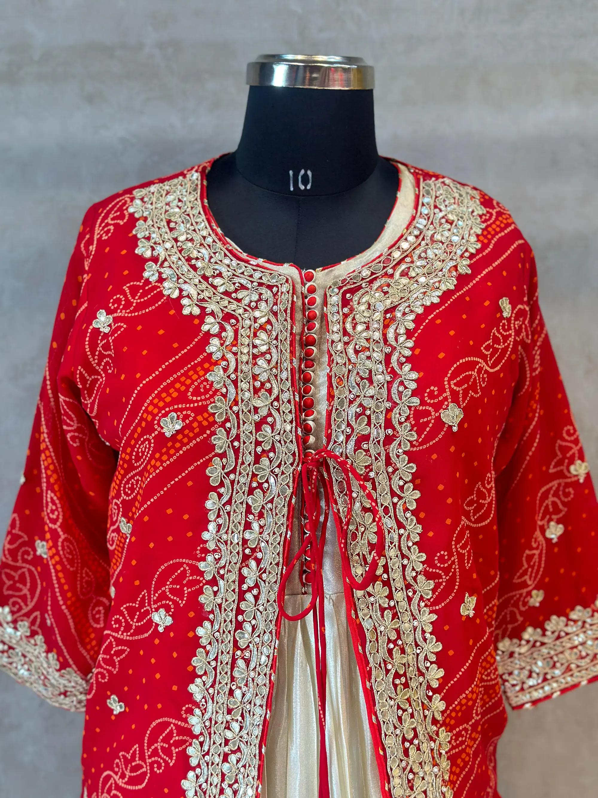 INDO-FUSION GOTA PATTI HANDWORK JACKET SET - Master