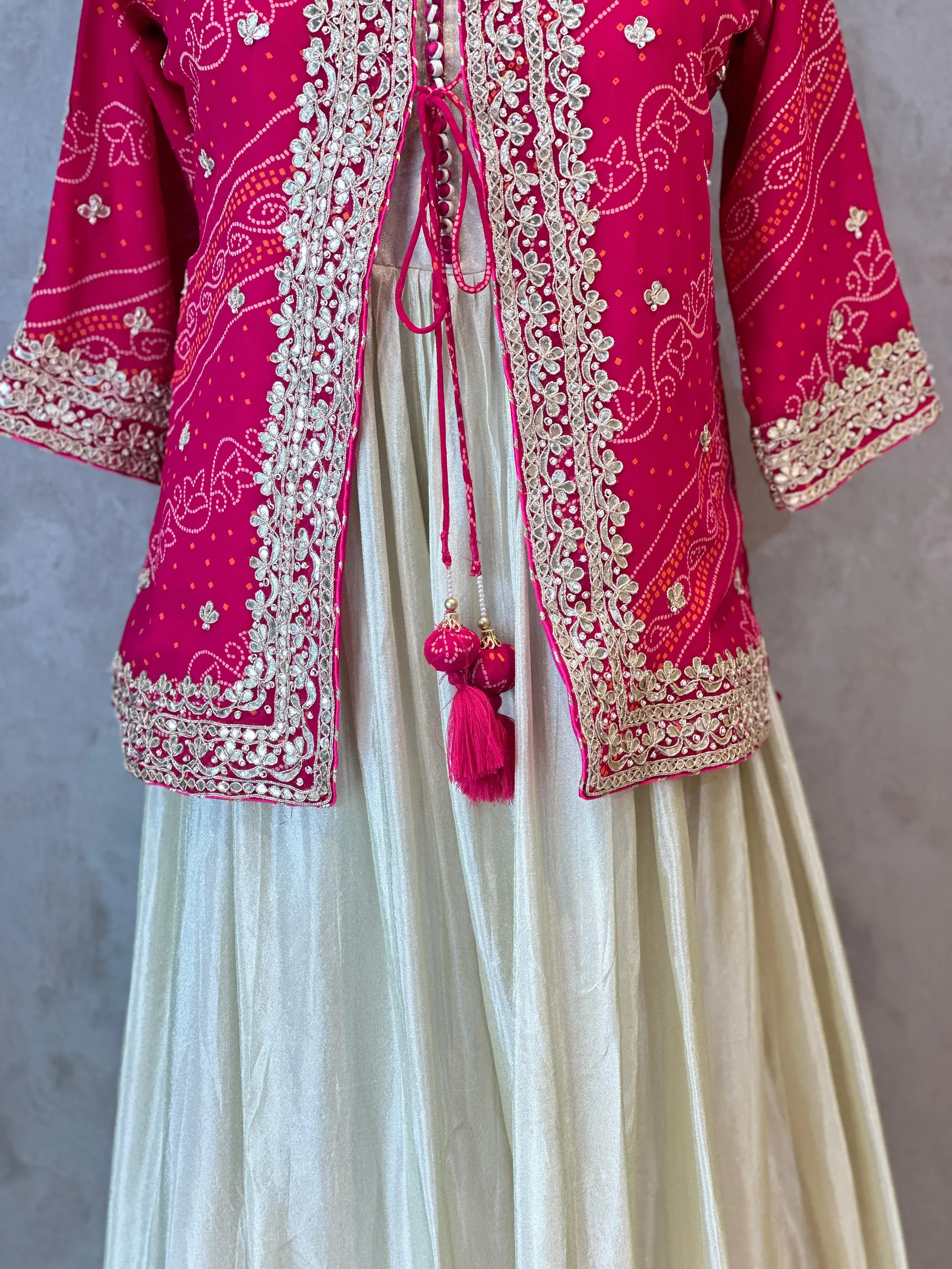INDO-FUSION GOTA PATTI HANDWORK JACKET SET - Master