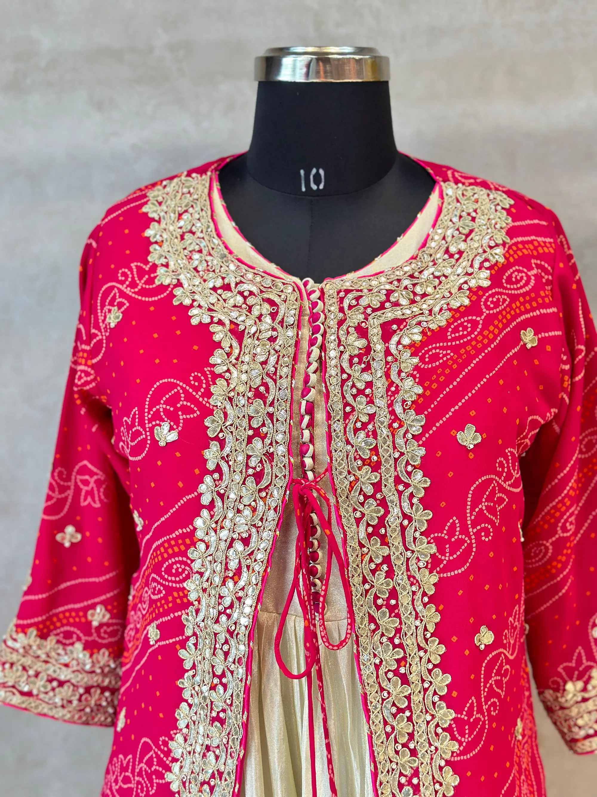 INDO-FUSION GOTA PATTI HANDWORK JACKET SET - Master